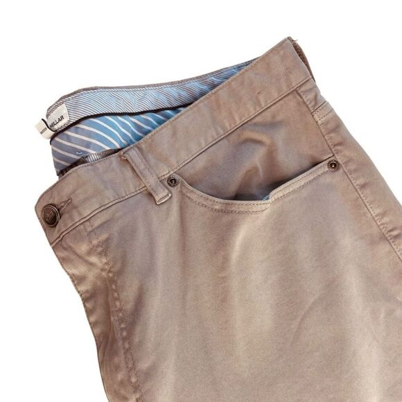 Peter Millar | Gray Flat Front Cotton Modal Blend Pants Size 38 | EUC - Picture 4 of 10